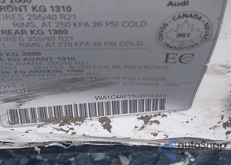 2018 Audi Sq5 3.0T Premium Plus from USA, damaged, VIN WA1C4AFY5J2015324